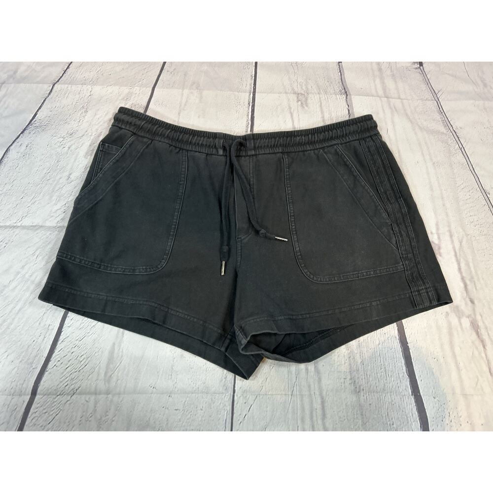 Athleta Farallon Shorts Women 14 Black Drawstring Casual Lounge Travel